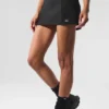 High-Waist Airbrush-tenniskjol med Good Form-passform – svart
