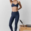 High-Waist Airlift 7/8 Fine Line Leggings – marinblå