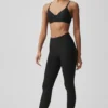 High-Waist Airlift 7/8 Fine Line Leggings – svart