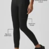 High-Waist Airlift 7/8 Fine Line Leggings – svart