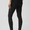 High-Waist Airlift 7/8 Fine Line Leggings – svart