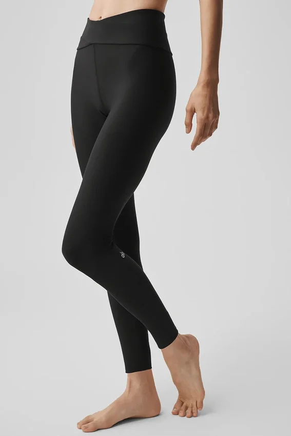 High-Waist Airlift 7/8 Horizon Leggings – svart