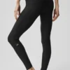 High-Waist Airlift 7/8 Horizon Leggings – svart