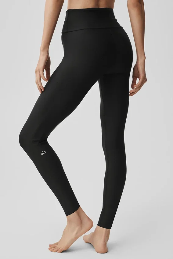 High-Waist Airlift 7/8 Horizon Leggings – svart