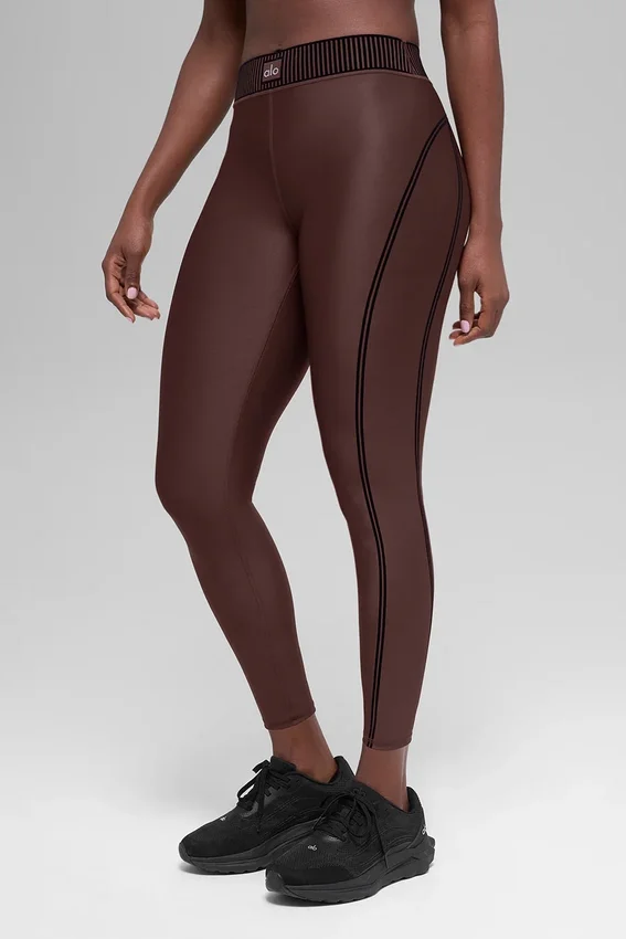 High-Waist Airlift 7/8-Leggings – Brownstone