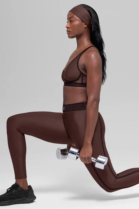High-Waist Airlift 7/8-Leggings – Brownstone