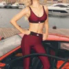 High-Waist Airlift 7/8-Leggings – Summer Romance Red