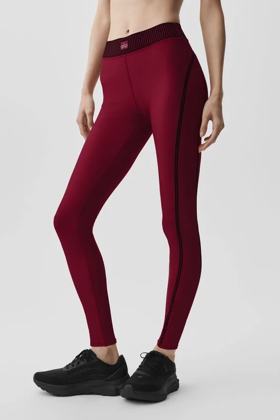 High-Waist Airlift 7/8-Leggings – Summer Romance Red