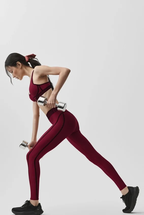High-Waist Airlift 7/8-Leggings – Summer Romance Red