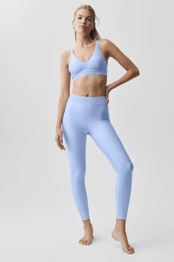 High-Waist Airlift 7/8 Line up Leggings – ljus Provence-blå
