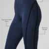 High-Waist Airlift Capri-byxor – Marinblå