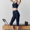 High-Waist Airlift Capri-byxor – marinblå