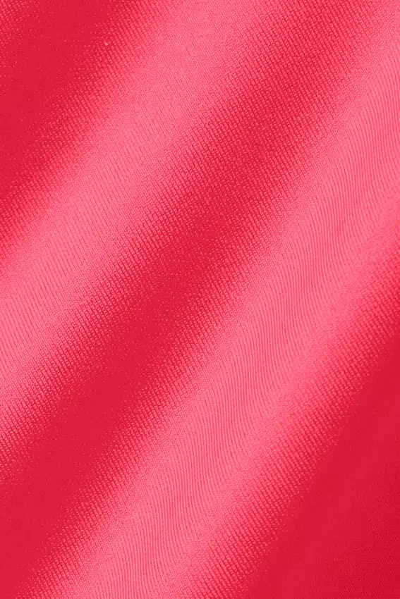 High-Waist Airlift Capri-byxor med kontrastfärg – Candy Red/White