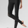 High-Waist Airlift Darling Stirrup Leggings – svart