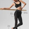 High-Waist Airlift Darling Stirrup Leggings – svart