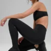 High-Waist Airlift Elongated Leggings – svarta