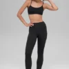 High-Waist Airlift Elongated Leggings – svarta