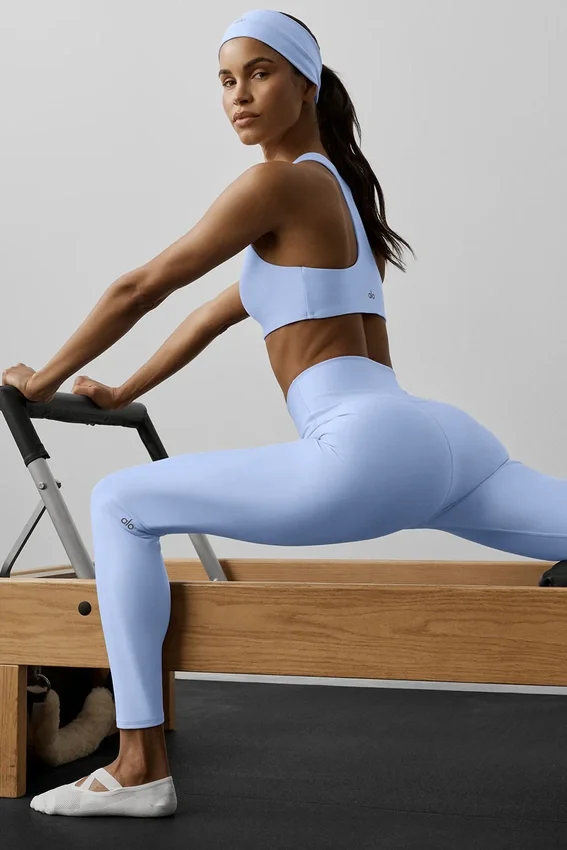 High-Waist Airlift Legging – ljus provenceblå