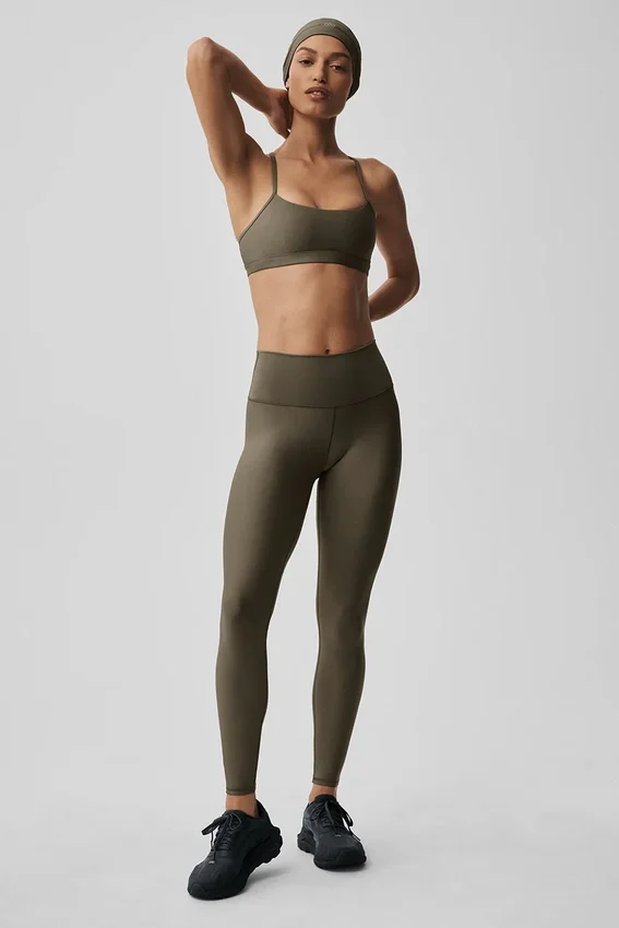 High-Waist Airlift Legging – Olive Tree