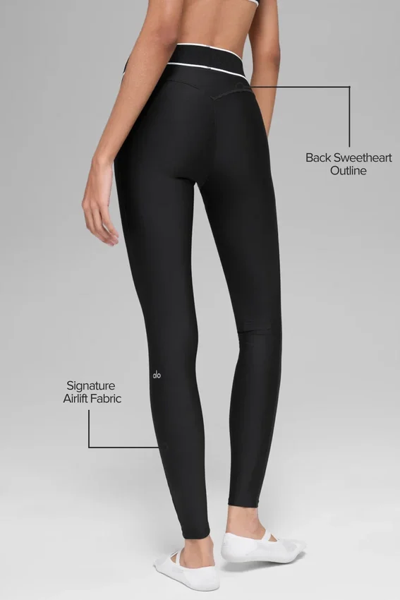 High-Waist Airlift Legging – Svart/Vit