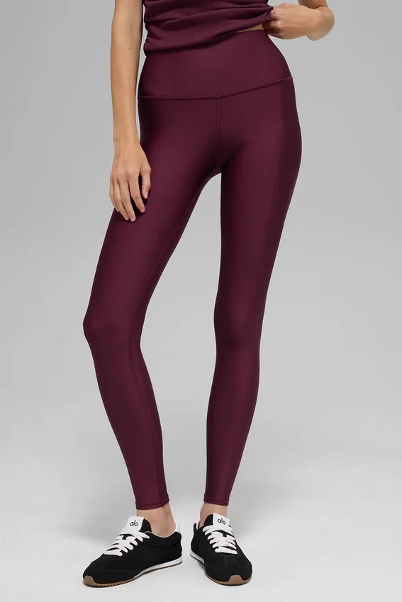 High-Waist Airlift Legging – vinröd