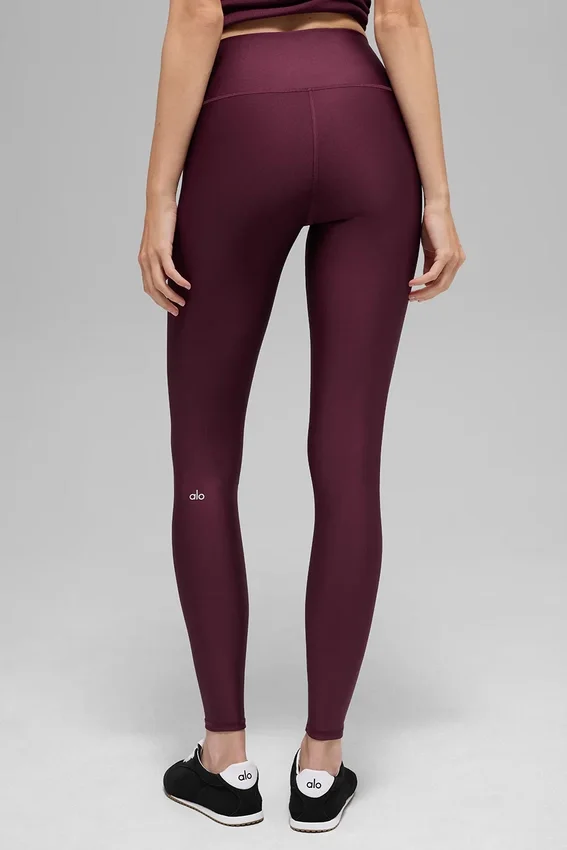 High-Waist Airlift Legging – vinröd