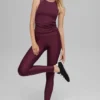 High-Waist Airlift Legging – vinröd