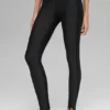 High-Waist Airlift Love Language-leggings med hällor – svart