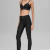 High-Waist Airlift Love Language-leggings med hällor – svart