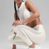 High-Waist Airlift Mesh Infatuation Leggings – Ivory