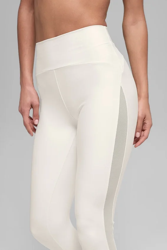High-Waist Airlift Mesh Infatuation Leggings – Ivory