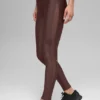 High-Waist Airlift mesh-leggings i mönstret Infatuation – Brownstone