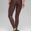 High-Waist Airlift mesh-leggings i mönstret Infatuation – Brownstone