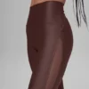 High-Waist Airlift mesh-leggings i mönstret Infatuation – Brownstone