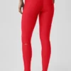 High-Waist Airlift, smala leggings – klarröd