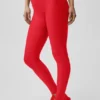 High-Waist Airlift, smala leggings – klarröd