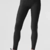 High-Waist Airlift, smala leggings – svarta
