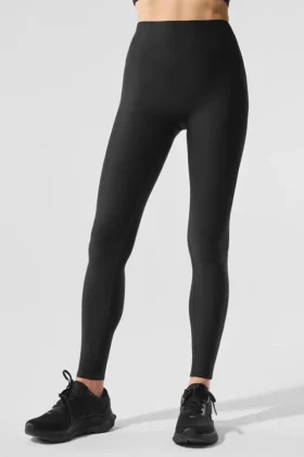 High-Waist Airlift, smala leggings – svarta