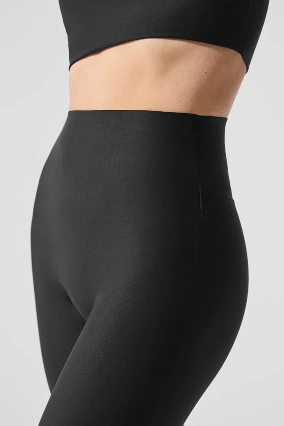 High-Waist Airlift, smala leggings – svarta