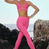 High-Waist Airlift Speedwork Leggings med 7/8-längd – Paradise Pink