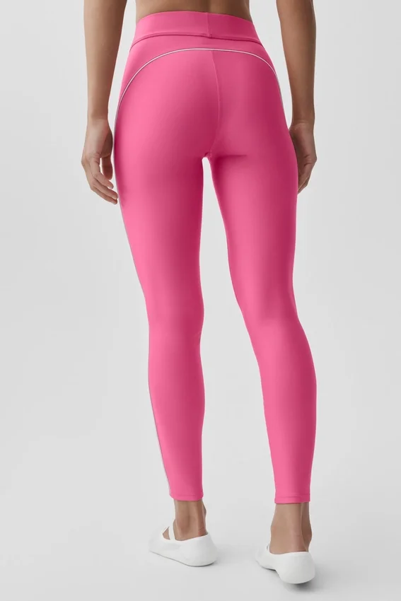 High-Waist Airlift Speedwork Leggings med 7/8-längd – Paradise Pink