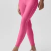 High-Waist Airlift Speedwork Leggings med 7/8-längd – Paradise Pink