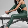 High-Waist Airlift Suit Up-Leggings – klövergrön/vit