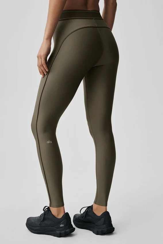High-Waist Airlift Suit up Leggings – Olive Tree/Olive Tree