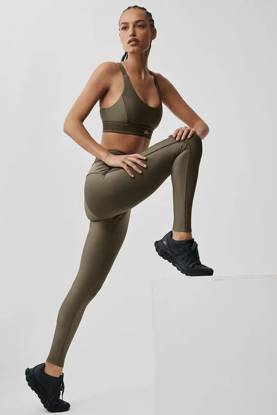 High-Waist Airlift Suit up Leggings – Olive Tree/Olive Tree