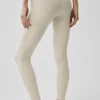 High-Waist Alosoft 7/8 Highlight Leggings – Oatmeal Heather