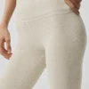High-Waist Alosoft 7/8 Highlight Leggings – Oatmeal Heather
