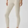 High-Waist Alosoft 7/8 Highlight Leggings – Oatmeal Heather