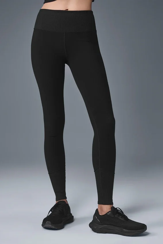 High-Waist Alosoft Lounge Legging – svarta