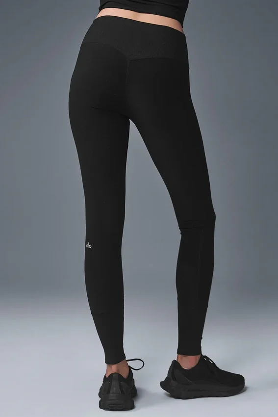High-Waist Alosoft Lounge Legging – svarta